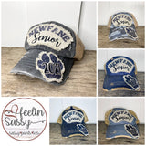 Custom Game Day Hats, Custom Distressed Raggy Patch Hat, Vintage Mesh Trucker Hat,  SassyPantsTees